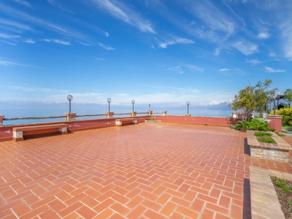 large terrace with sea view